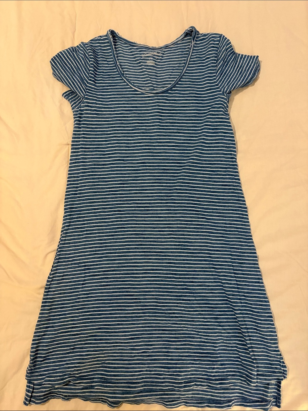 Universal Thread Blue and White Striped Tee Dress